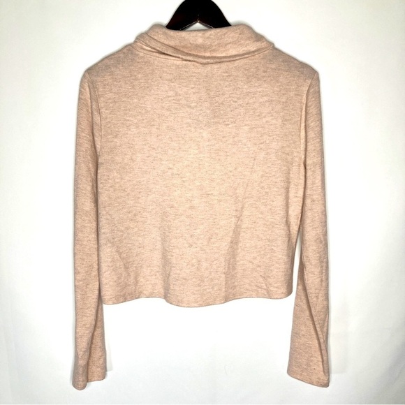 White House Black Market Women's Cream Knit Cowl Neck Cropped Sweater Size Small - Picture 8 of 8